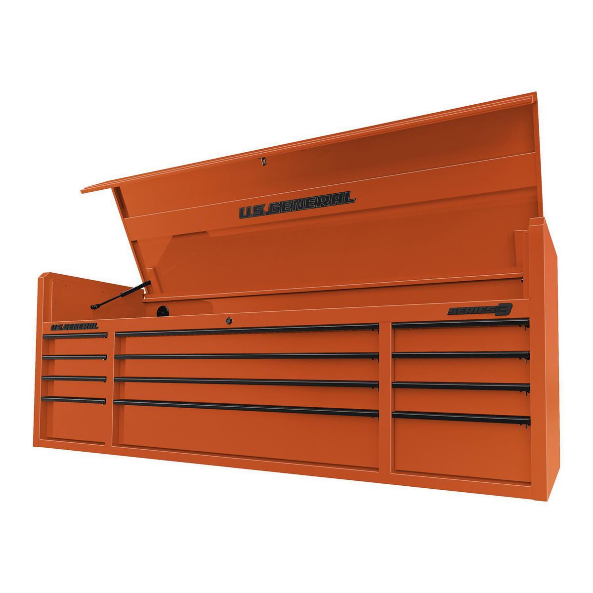 72 in. x 22 in. Triple Bank Top Chest, Series 3, Orange