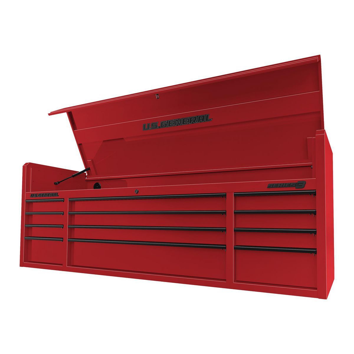 72 in. x 22 in. Triple Bank Top Chest, Series 3, Red