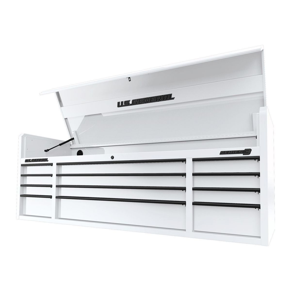 72 in. x 22 in. Triple Bank Top Chest, Series 3, White