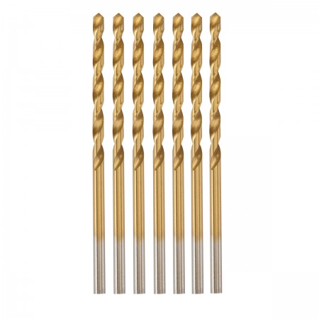 7/64 in. Titanium High Speed Steel Drill Bit Set, 7 Pc.