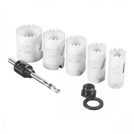 7/8 in. - 1-1/2 in. Bi-Metal Hole Saw Assorted Set, 7 Pc.