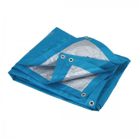7 ft. 11 in. x 9 ft. 11 in. Blue/Silver Reversible All Purpose/Weather Resistant Tarp