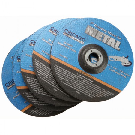 7 in. 24 Grit Metal Grinding Wheel 5 Pk.