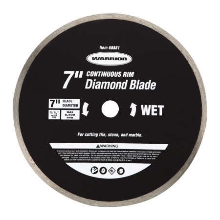 7 in. Continuous Rim Wet Cut Tile Saw and Masonry Diamond Blade