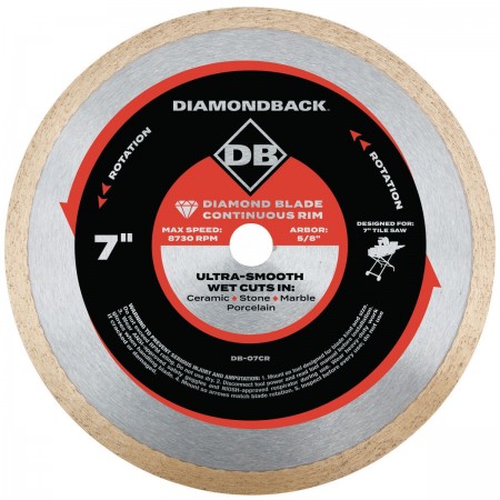 7 in. Continuous Rim Wet/Dry Cut Diamond Blade