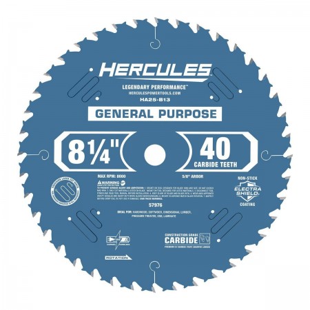 8-1/4 in. ,  40T General Purpose Table Saw Blade