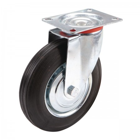 8 in. Cushioned Rubber Swivel Caster