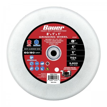 8 in. x 1 in.  x 1 in.  Bench Grinding Wheel