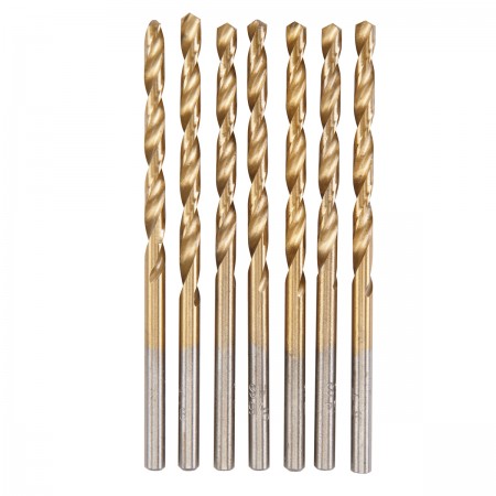 9/64 in. Titanium High Speed Steel Drill Bit Set, 7 Pc.