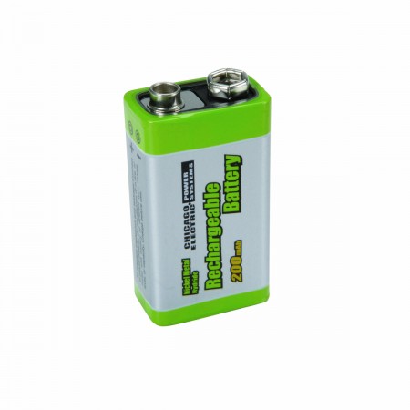 9V 200 mAh High Capacity NiMH Rechargeable Battery,  Pk.