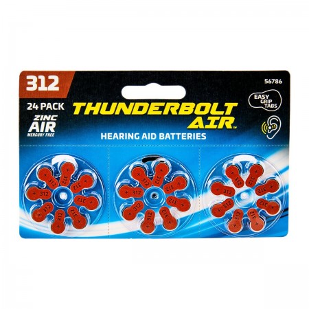 A312 Hearing Aid Batteries, 24 Pk.