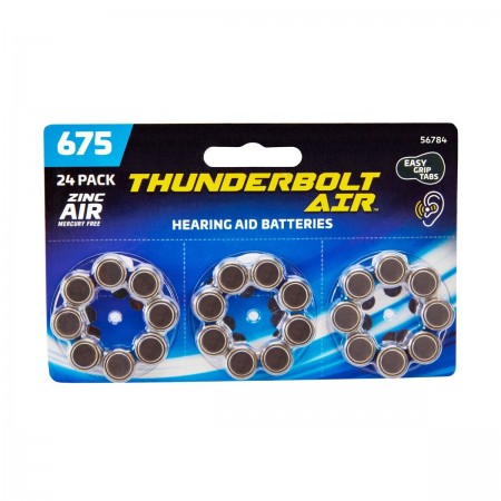 A675 Hearing Aid Batteries, 24 Pk.