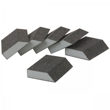 Aluminum Oxide Angled Sanding Sponges - Coarse Grade, 6 Pk.