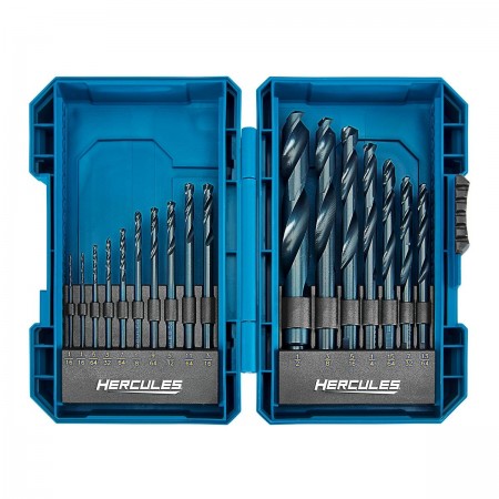 Black Oxide Drill Bit Set, 17 Piece