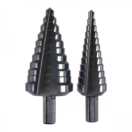 Black Oxide Step Drill Bit Set, 2 Pc.