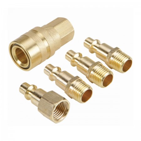 Brass Industrial Quick Coupler Starter Set, 5 Pc.