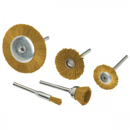 Brass Rotary Wheel and Brush Set 5 Pc.