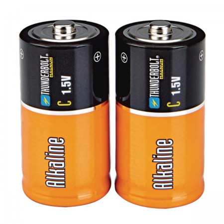 C Alkaline Batteries, 2 Pk.