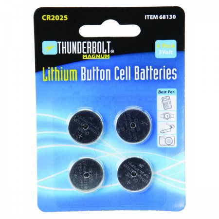 CR2025 Lithium Button Cell Batteries, 4 Pk.