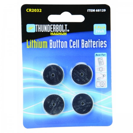 CR2032 Lithium Button Cell Batteries, 4 Pk.