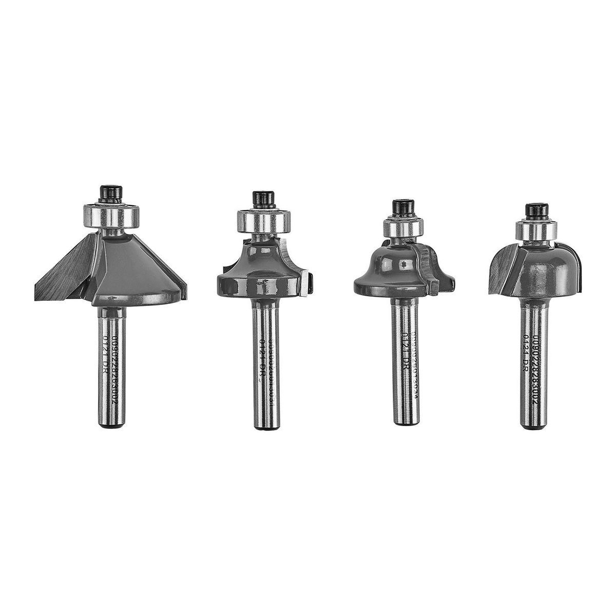 Carbide Tip Decorative Router Bit Set, 4-Piece