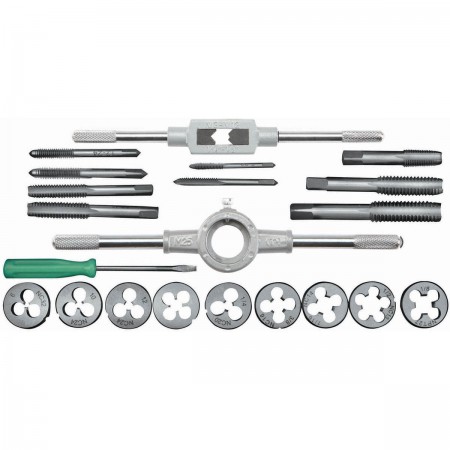 Carbon Steel SAE Tap and Die Set, 21 Pc.