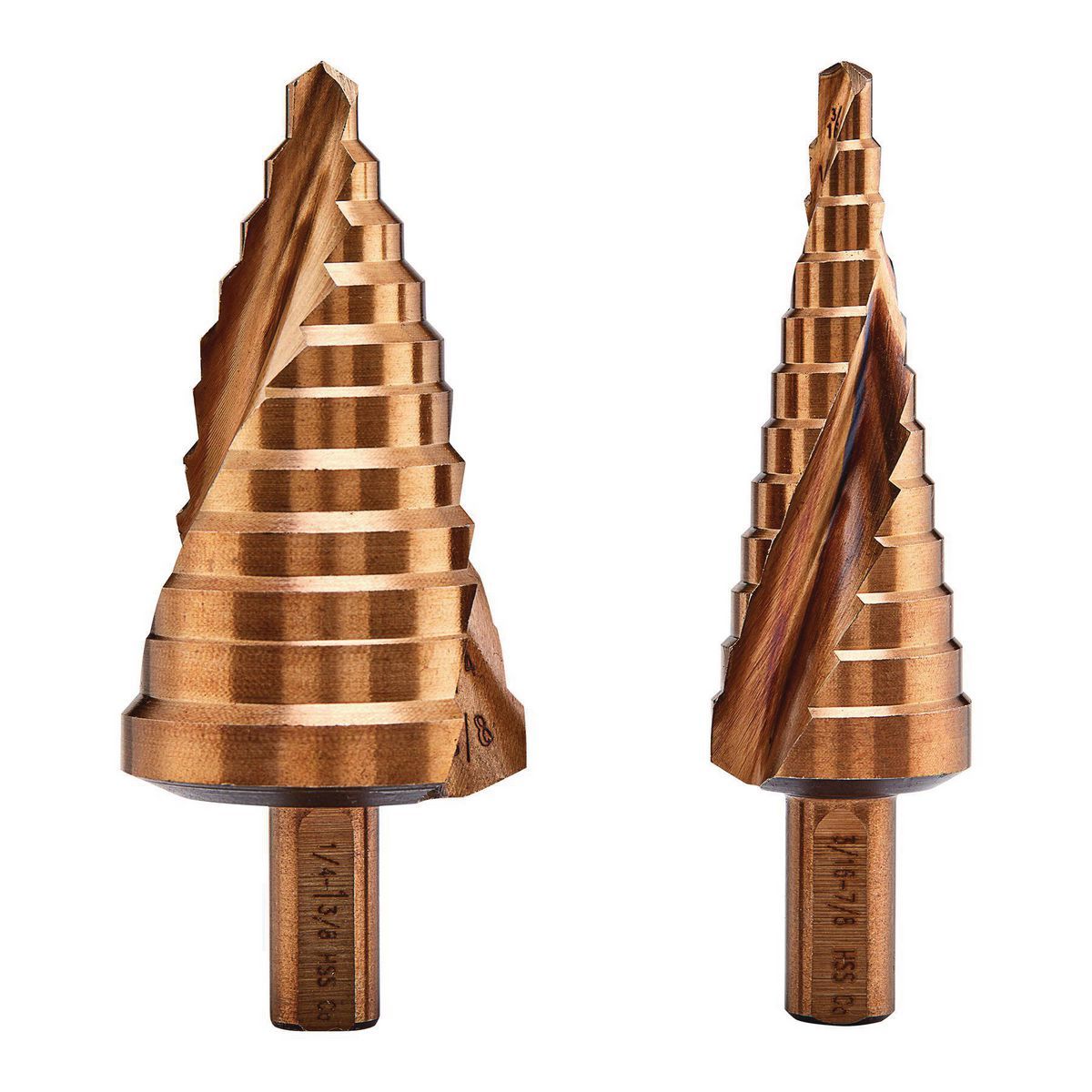 Cobalt Steel Step Drill Bit Set, 2 Piece