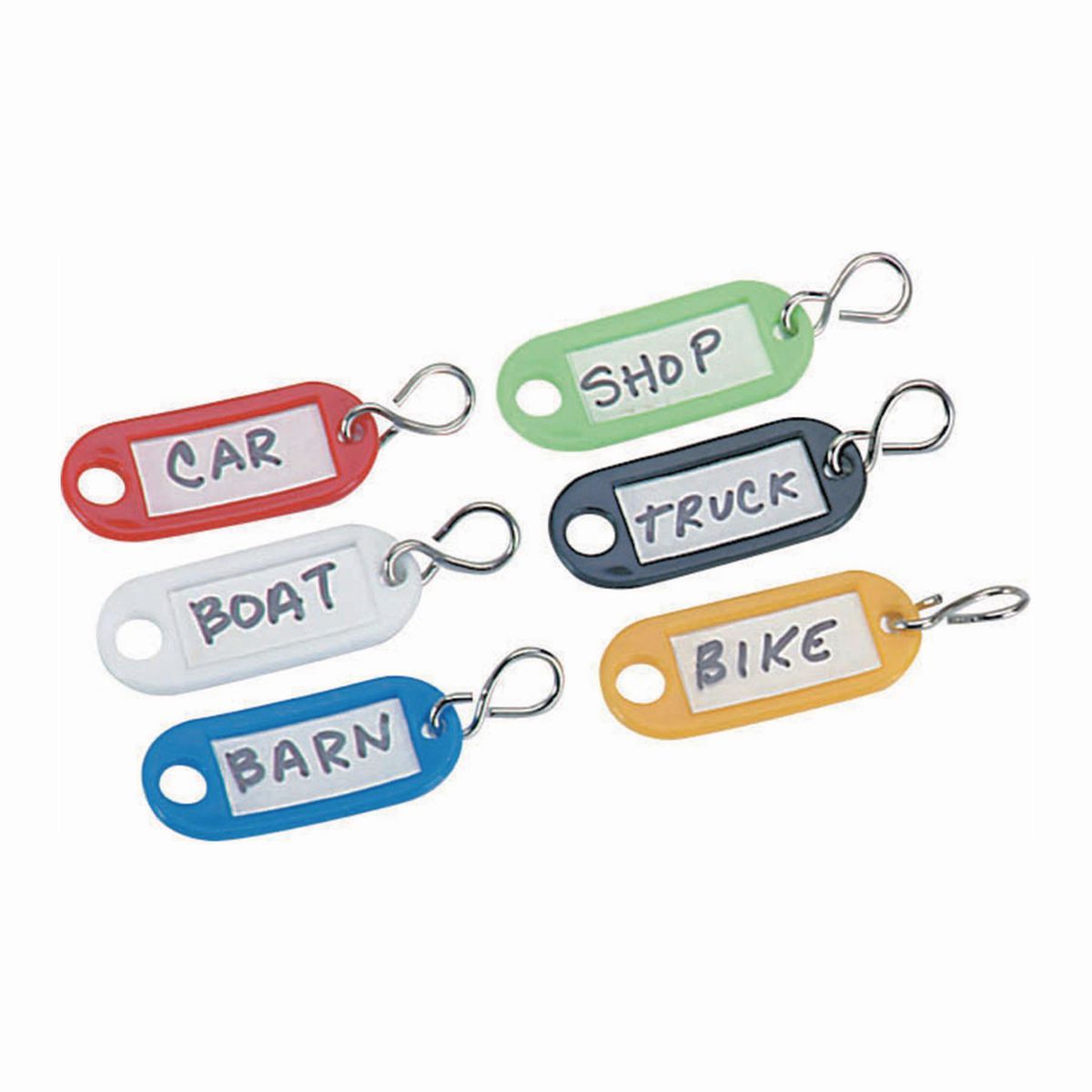 Color-Coded Key Rings, 12 Piece