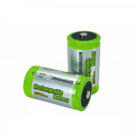 D High Capacity NiMH Rechargeable Batteries, 2 Pk.