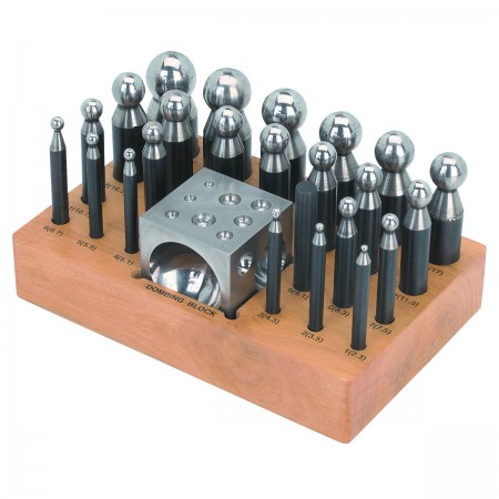 Doming Block and Punch Set, 25 Pc.