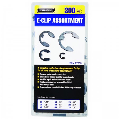 E-Clip Assortment, 300 Pc.