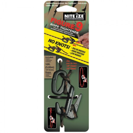 Figure 9 Rope Tightener, Large with Camo Rope, Black Finish