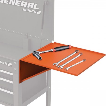 Folding Side Tray for 4 Drawer Tech Cart, Orange