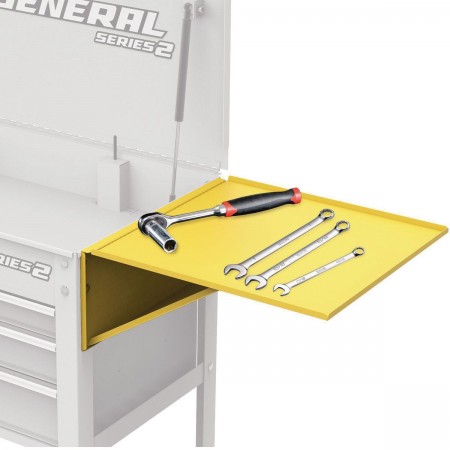 Folding Side Tray for 4 Drawer Tech Cart, Yellow