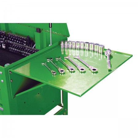 Folding Side Tray for Tool Cart, Green