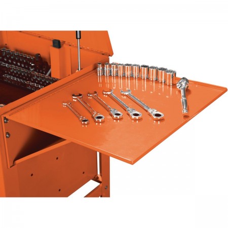 Folding Side Tray for Tool Cart, Orange