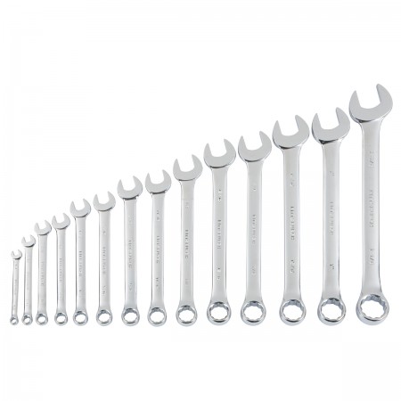 Fully Polished SAE Combination Wrench Set, 14 Pc.