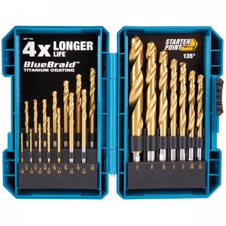 Hercules Titanium Drill Bit Set, 21 Piece