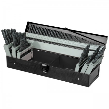 High Speed Steel Drill Bit Set with Index, 115 Pc.