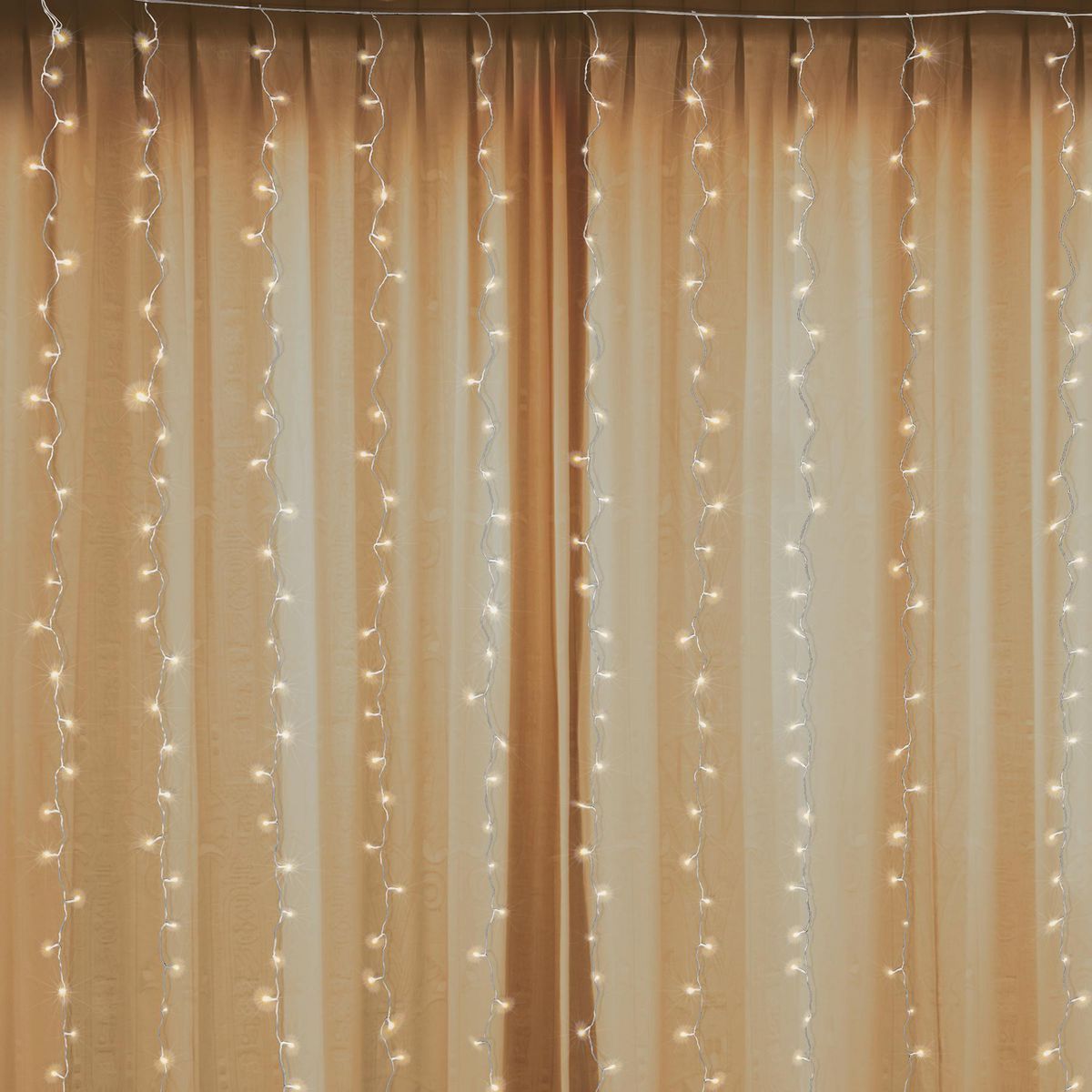 Indoor/Outdoor LED Warm White Twinkle Curtain Lights