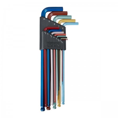 Metric Color Coded L-Shape Ball End Hex Key Set, 13 Pc.