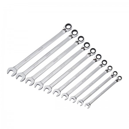 Metric Professional Ratcheting Combination Wrench Set, 10 Pc.