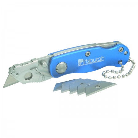 Mini Folding Lock-Back Utility Knife with Five Blades