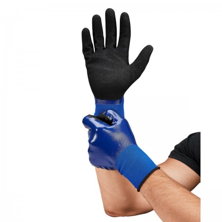 Nitrile Dipped Waterproof Gloves Large