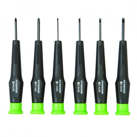 Precision Screwdriver Set with Molded Handles, 6 Pc.