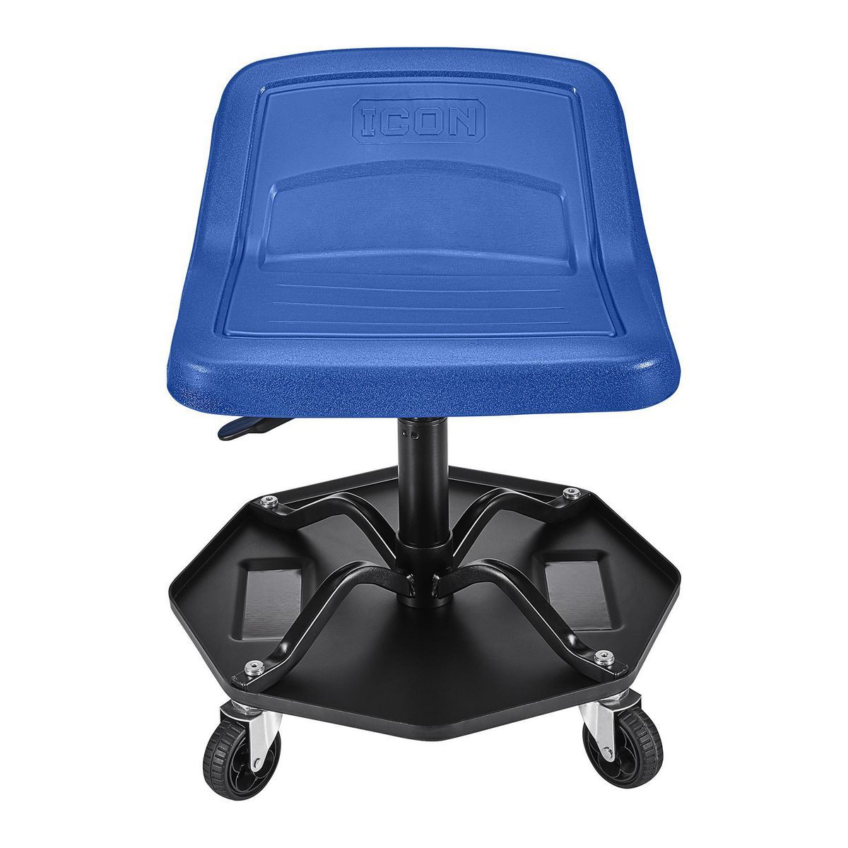Professional Adjustable Shop Seat with Tool Storage, Blue