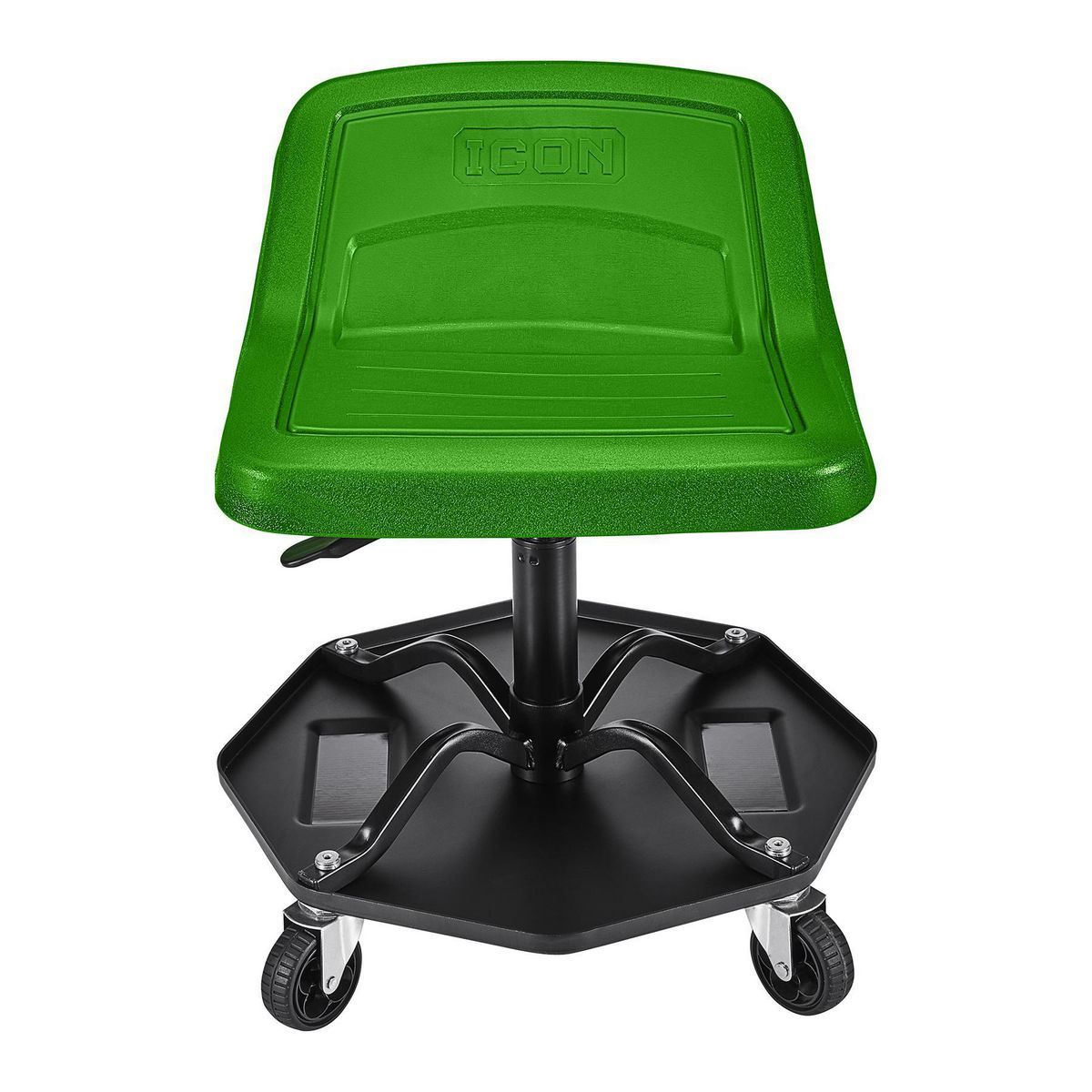 Professional Adjustable Shop Seat with Tool Storage, Green
