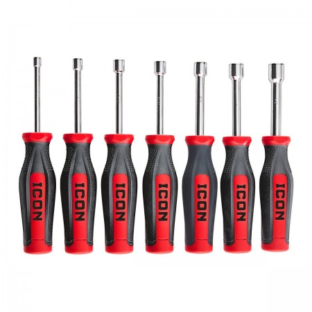 Professional Hollow Shaft SAE Nut Drivers, 7 Pc.