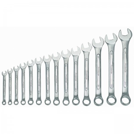 Raised Panel Metric Combination Wrench Set, 14 Pc.