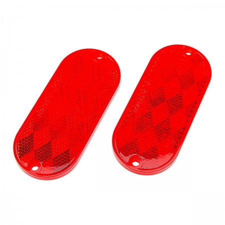Red Oval Stick-On Reflectors, 2 Pk.